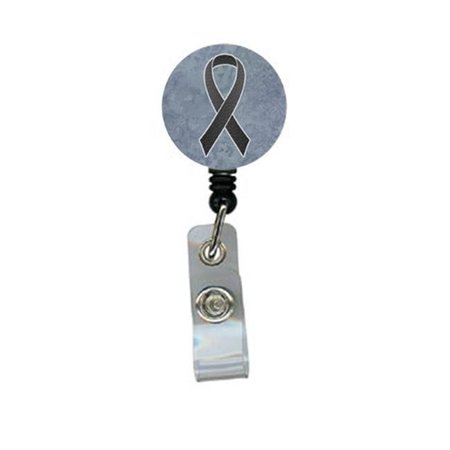 CAROLINES TREASURES Carolines Treasures AN1216BR Black Ribbon for Melanoma Cancer Awareness Retractable Badge Reel AN1216BR